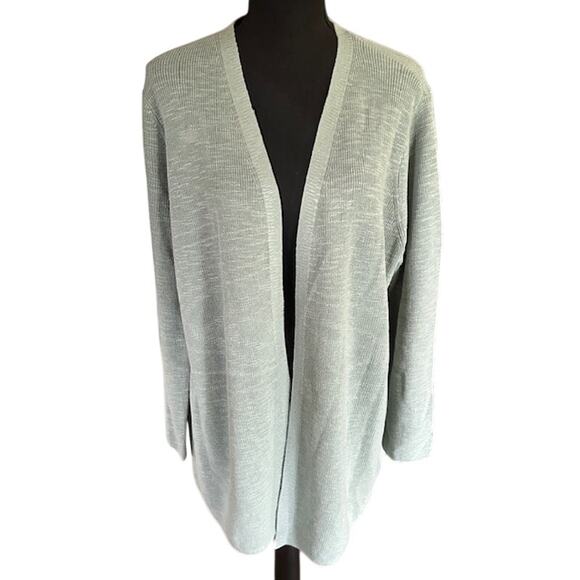 J.Jill Mint Green Open-Front Cardigan – Women’s XL - Picture 2 of 6
